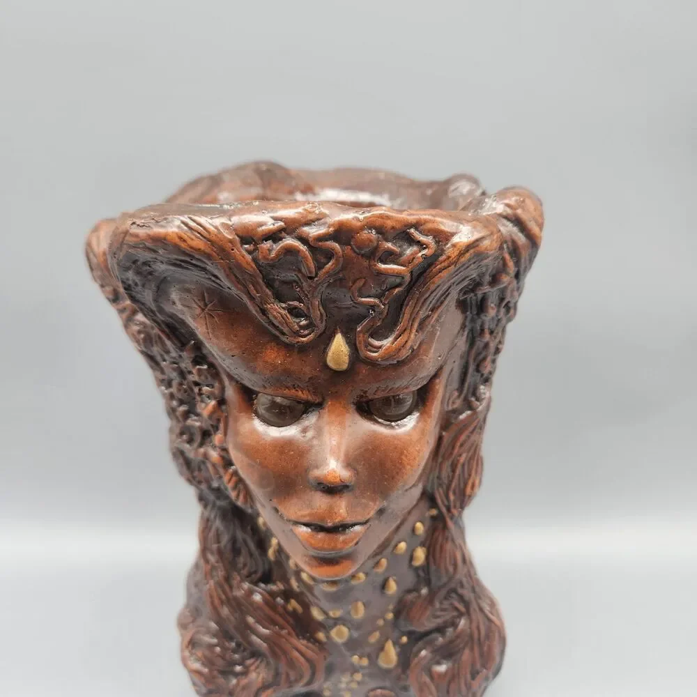 Vtg ‘79 Jason Christoble Matchless Grove Candle Holder Clay Sculpture Warlock